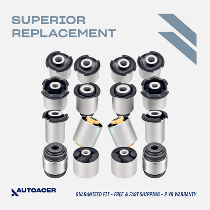 AUTOACER 16p Front & Rear Suspension Arm Bushing Kit for Range Rover Sport 05-13