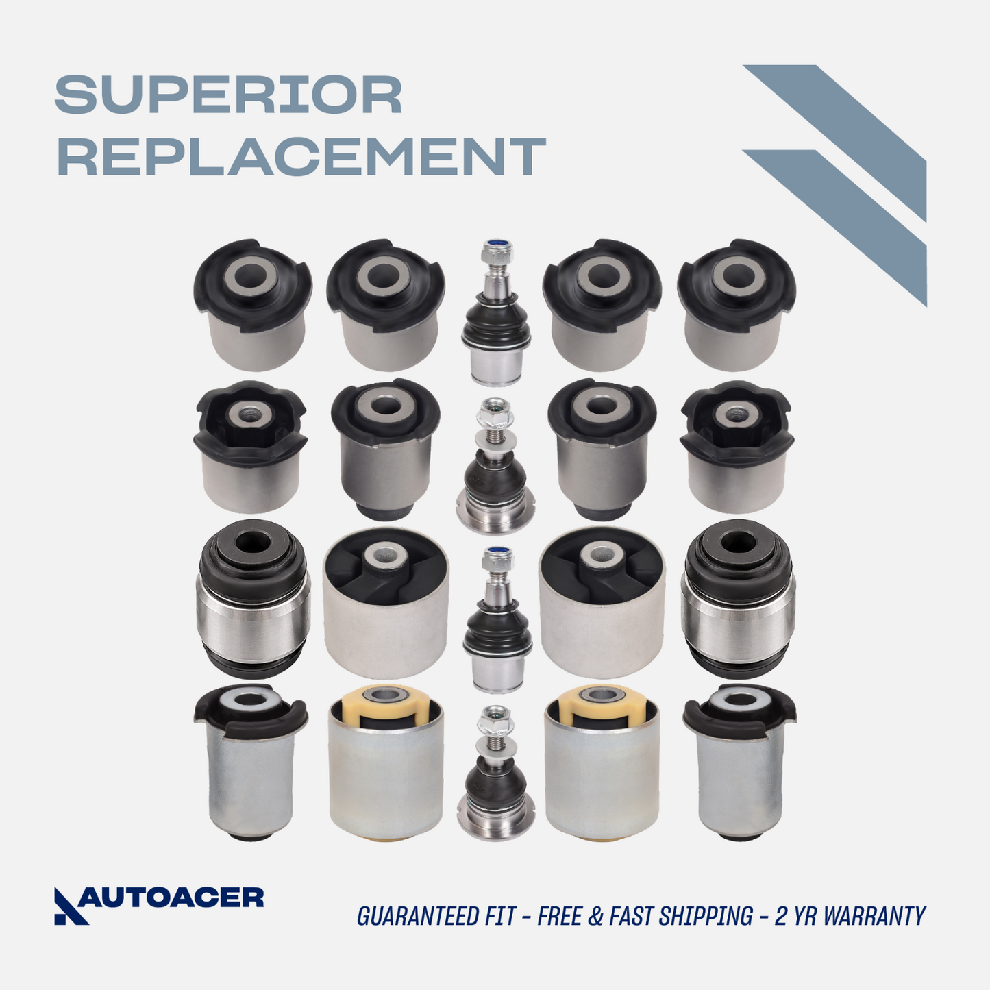 AUTOACER 20p Front Rear Suspension Arm Bushes, Ball Joints For Range Rover Sport