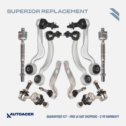 AUTOACER -10p Front Suspension Arms, Tie Rod Ends & Links For Lexus LS460 LS600h