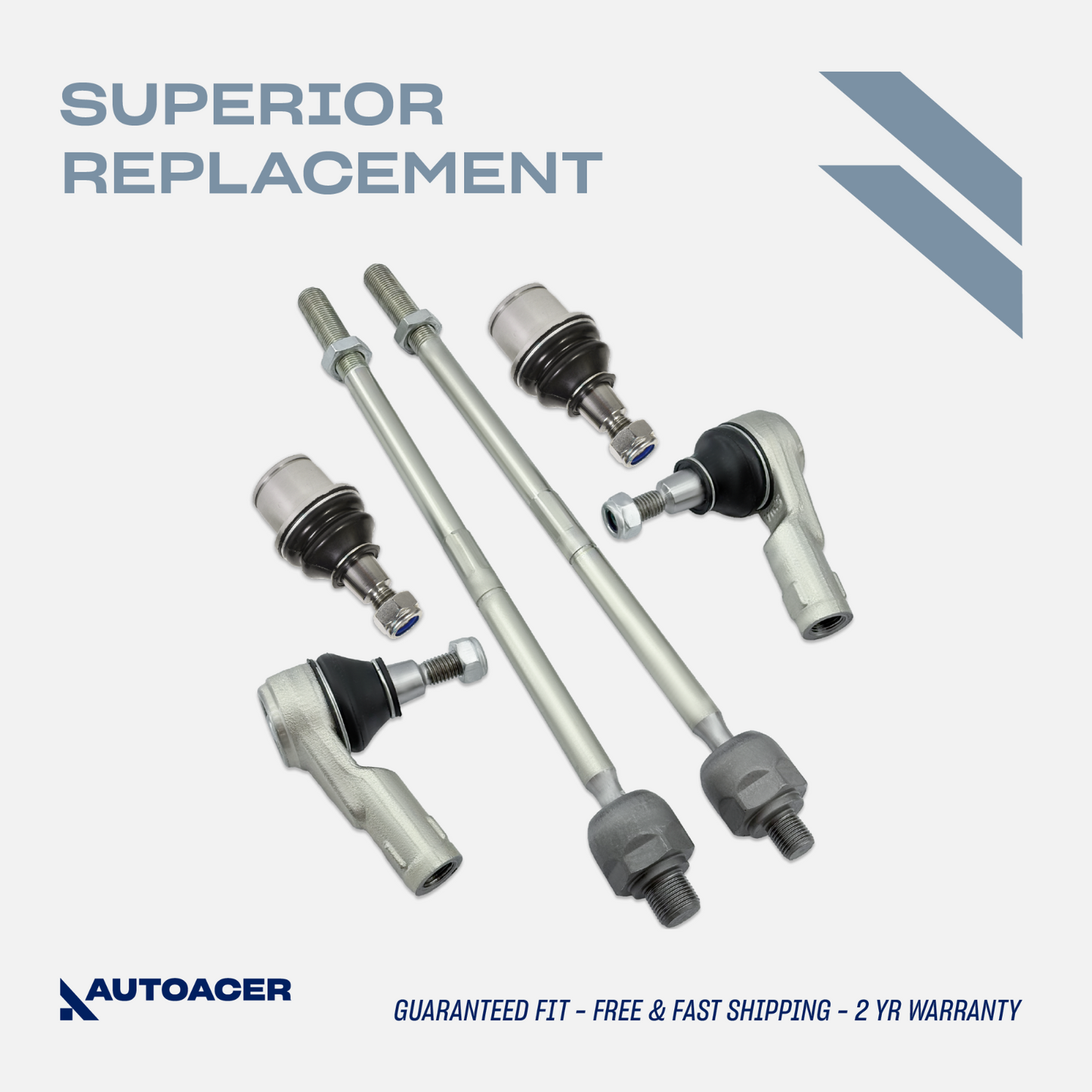 AUTOACER -6p Front Inner Outer Track Rods & Lower Ball Joints for LR Discovery 3