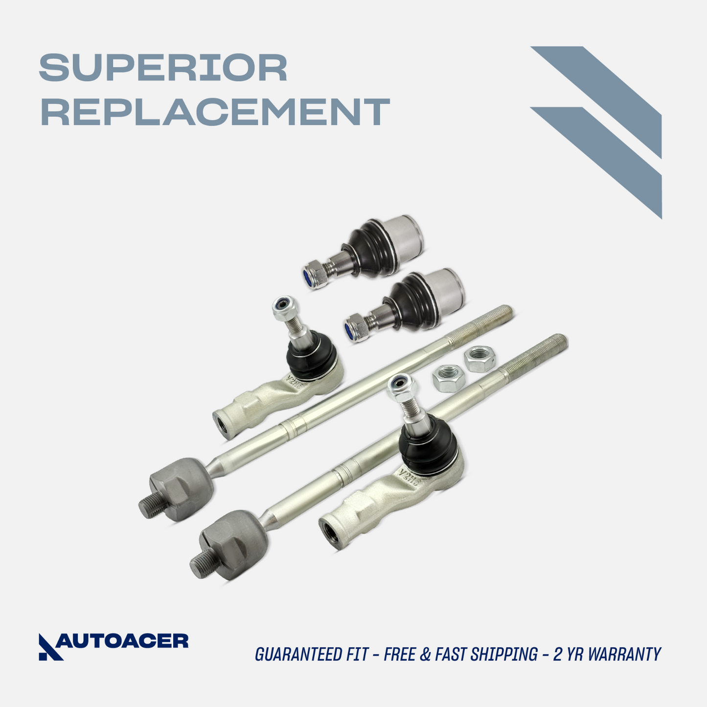AUTOACER -6p Front Inner Outer Track Rods & Lower Ball Joints for RR Sport 05-09