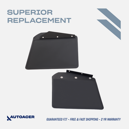 AUTOACER -2p Front Rubber MudFlaps W/Brackets For LAND ROVER DEFENDER 90/110/130