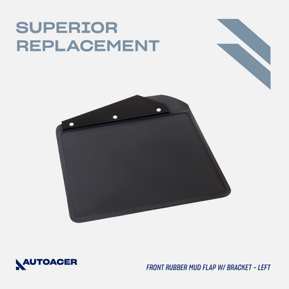 AUTOACER -2p Front Rubber MudFlaps W/Brackets For LAND ROVER DEFENDER 90/110/130