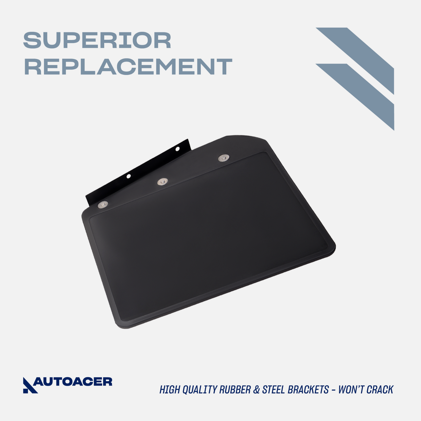 AUTOACER -2p Front Rubber MudFlaps W/Brackets For LAND ROVER DEFENDER 90/110/130