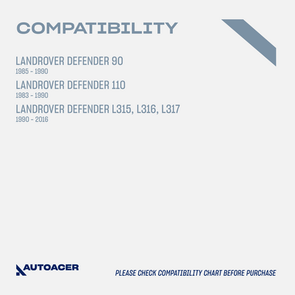 AUTOACER -2p Front Rubber MudFlaps W/Brackets For LAND ROVER DEFENDER 90/110/130