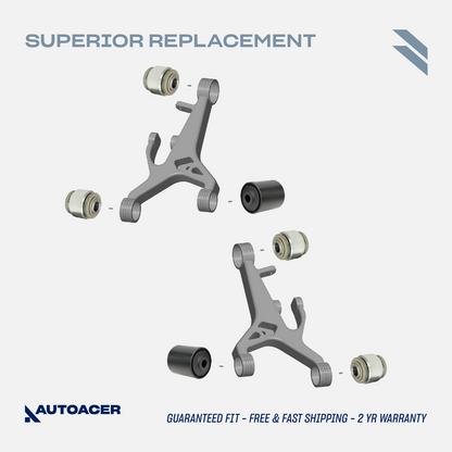 AUTOACER -10p Rear Suspension Arm Hydra Bushes, Tie Rods & Drop links For Jaguar