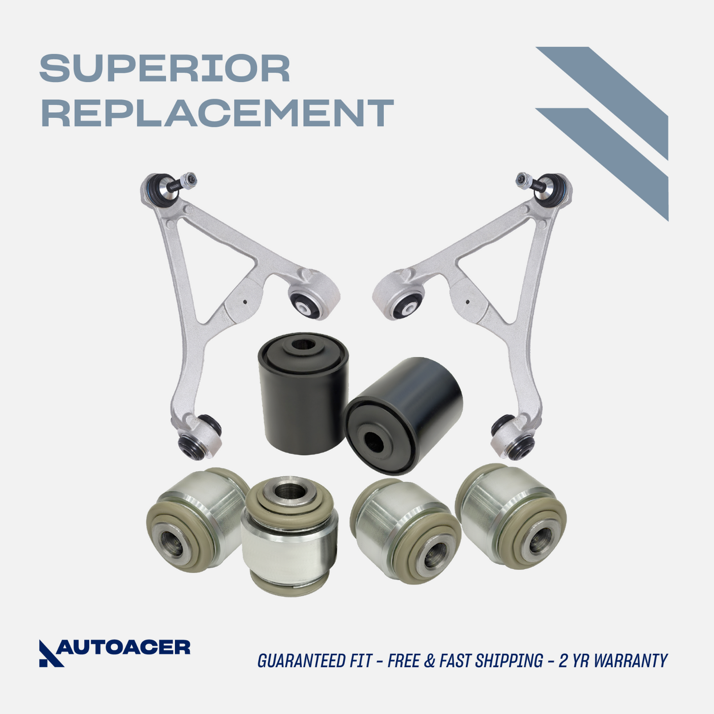 AUTOACER -8p Rear Upper Suspension Arms, Lower Bushes for JAGUAR S-Type XK XF XJ
