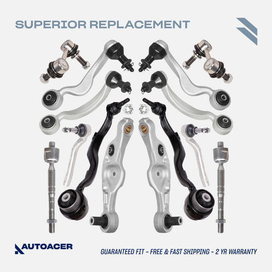 AUTOACER 14p Front Suspension Arms Tie Rods Link Kit For Lexus LS460/L RWD 06-17