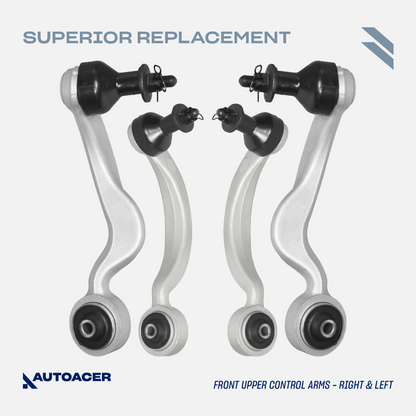 AUTOACER - 10p Front Upper Suspension Arms, Tie Rods & Links For Lexus LS460 RWD