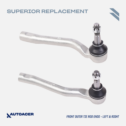 AUTOACER - 10p Front Upper Suspension Arms, Tie Rods & Links For Lexus LS460 RWD