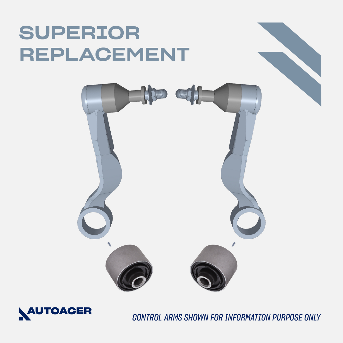 AUTOACER -8p Front Suspension Arms & Bush Kit for Lexus LS460/L LS600h AWD 07-17