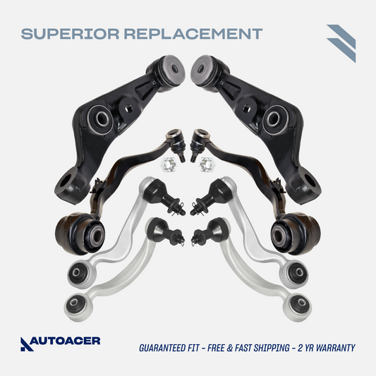AUTOACER - 8p Complete Front Suspension Arm Kit for Lexus LS460 LS600h AWD 07-17