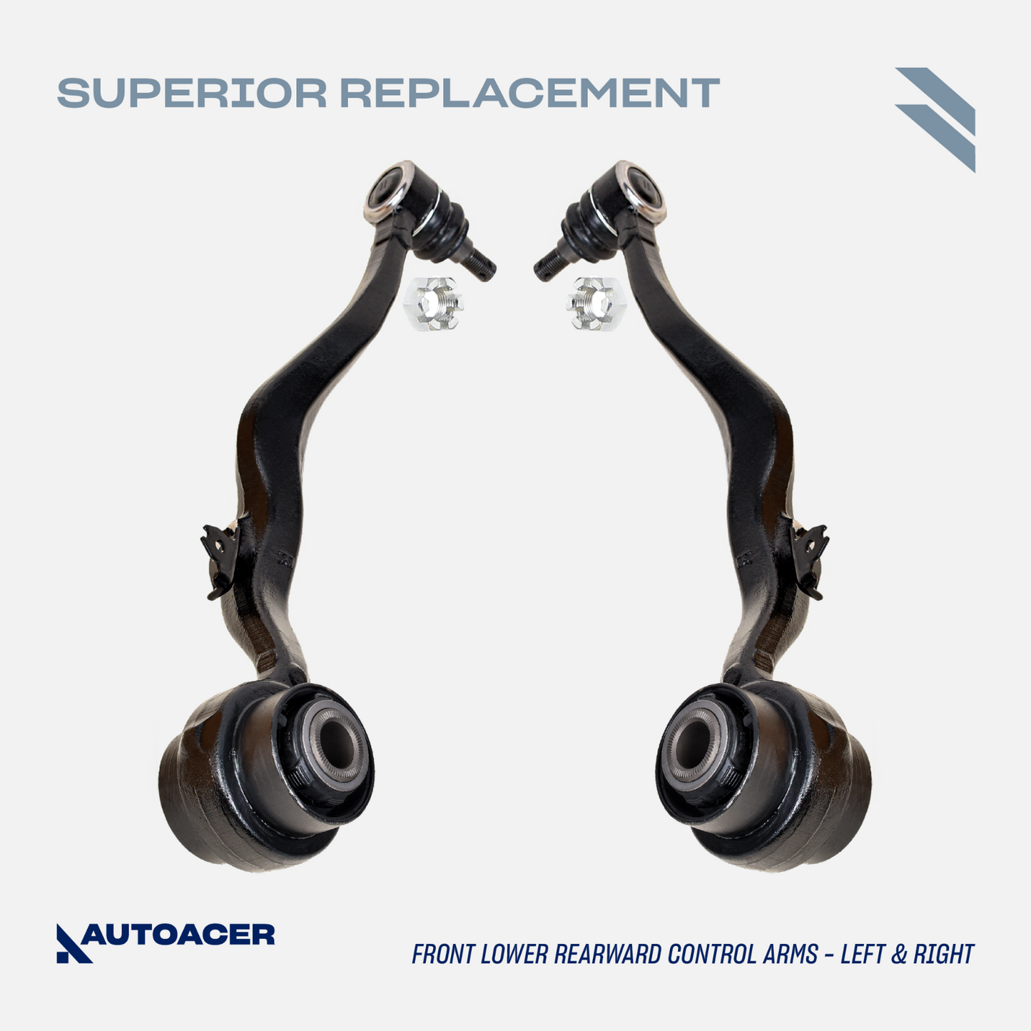AUTOACER - 8p Complete Front Suspension Arm Kit for Lexus LS460 LS600h AWD 07-17