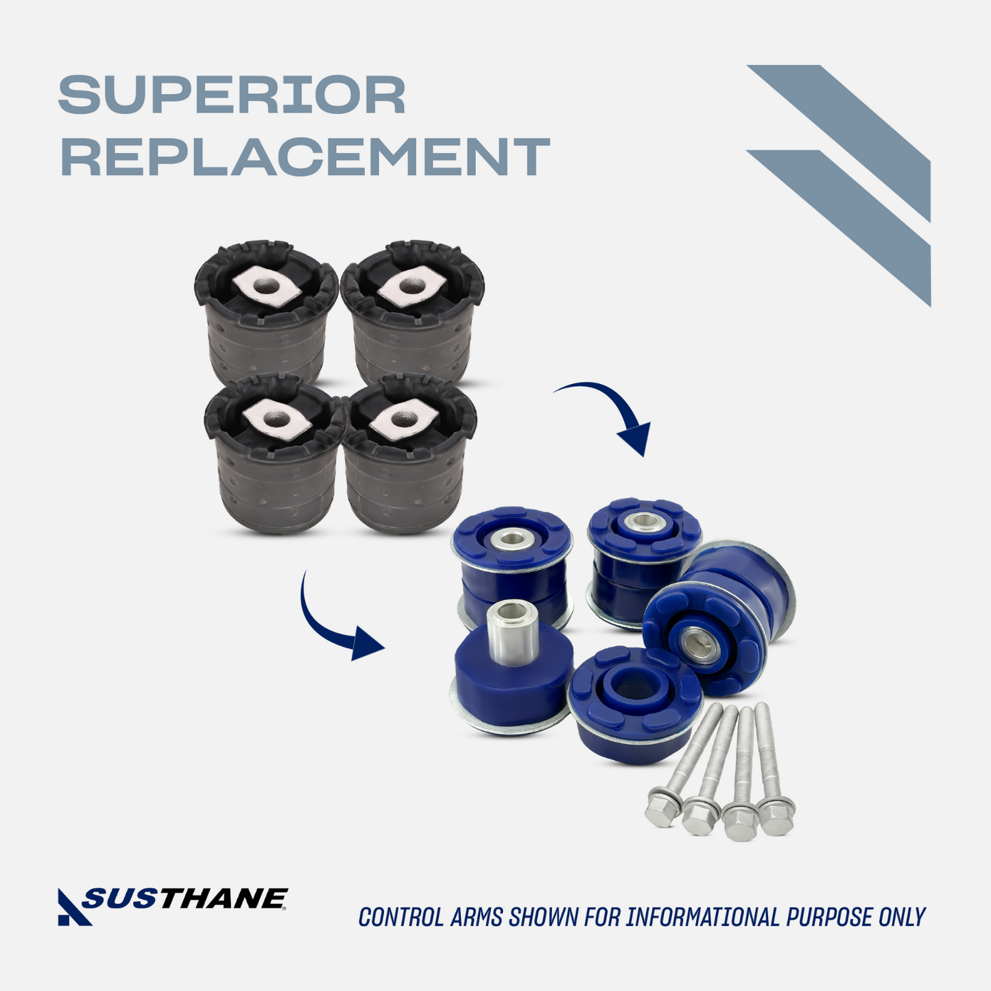 AUTOACER -8p Rear Subframe Polyurethane Bush Kit W/ Bolts for BMW X5 E53 E71 E72