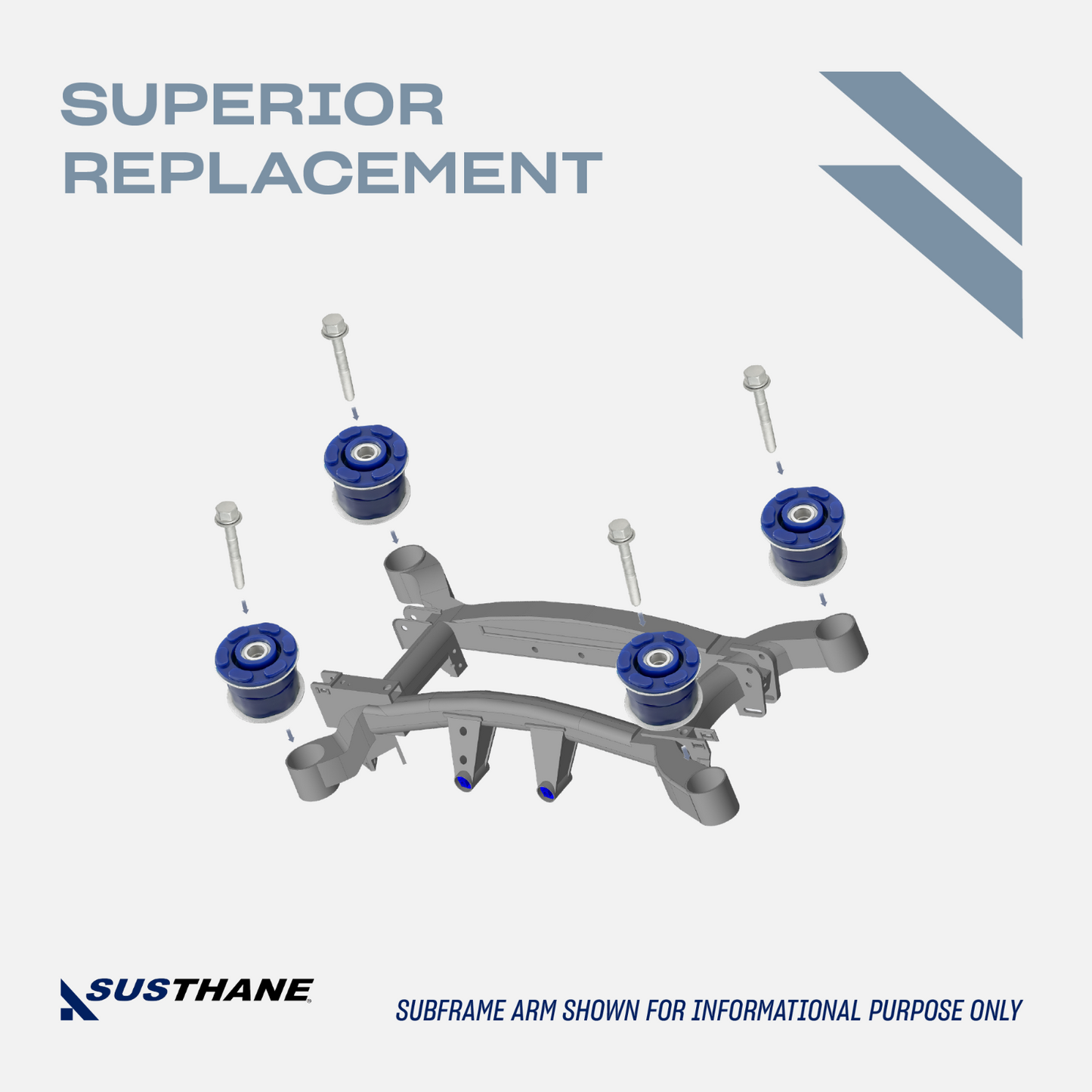 AUTOACER -8p Rear Subframe Polyurethane Bush Kit W/ Bolts for BMW X5 E53 E71 E72
