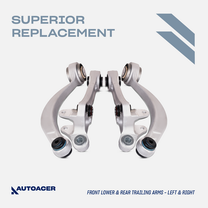 AUTOACER -14p Front & Rear Suspension Arms & Bushing Kit for Jaguar XJ8 XJR 03-9