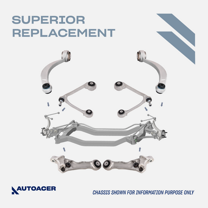 AUTOACER 14p Front Upper Lower Suspension Arms & Bushing Kit For Jaguar SType XK
