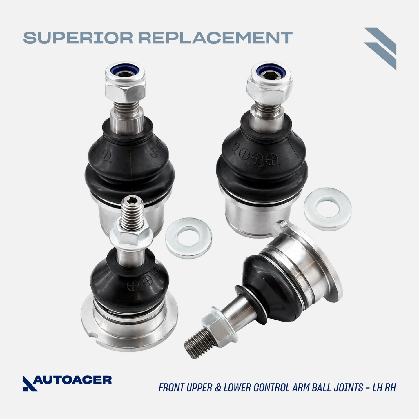 AUTOACER 24pc Front Rear PU Control Arm Bush Ball Joint Kit LR3 LR4 RRSport