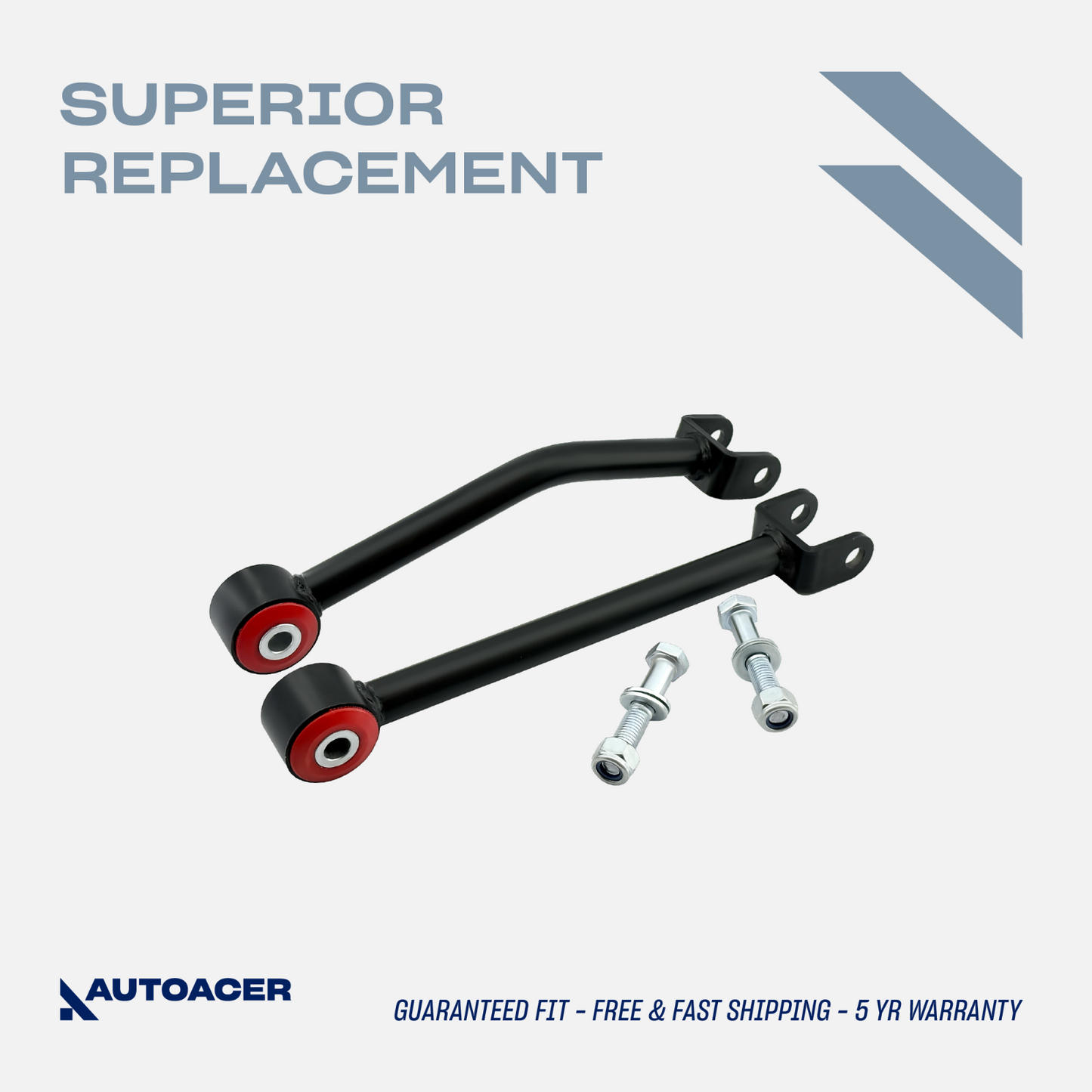 AUTOACER 2p Heavy Duty Cranked Watts Linkage Arms W/ PU Bushings For Discovery 2
