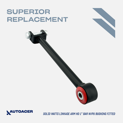 AUTOACER 2p Heavy Duty Cranked Watts Linkage Arms W/ PU Bushings For Discovery 2