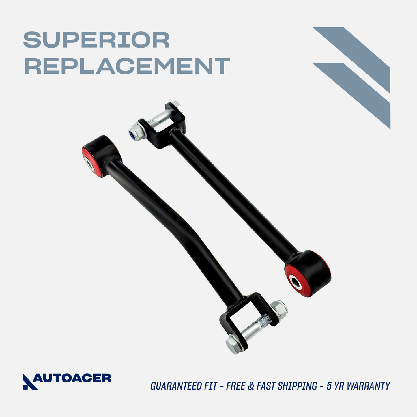 AUTOACER 2p Heavy Duty Cranked Watts Linkage Arms W/ PU Bushings For Discovery 2