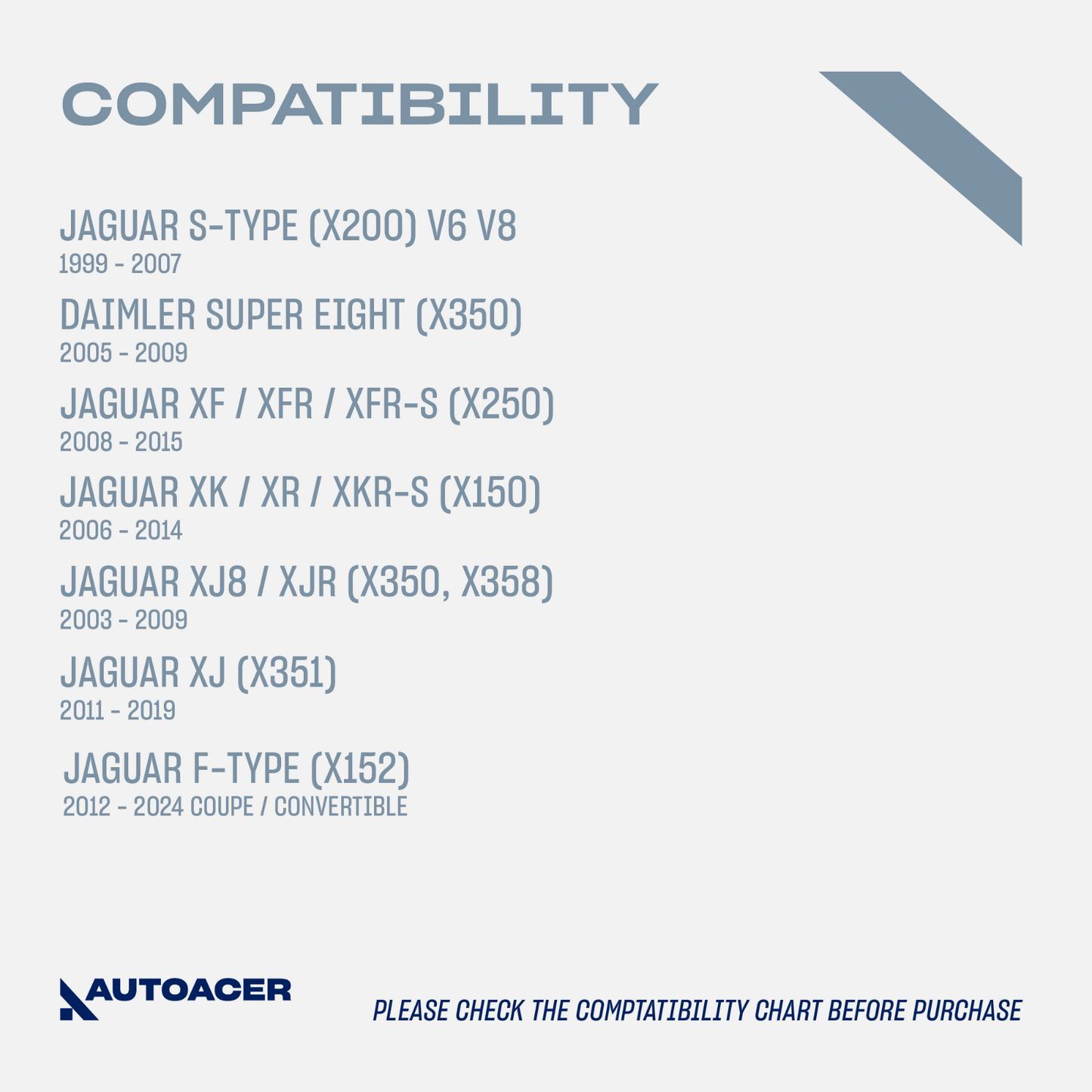 AUTOACER -2p Rear Axle Upper Suspension Arm Set For Jaguar S-Type XJ XF XK FType