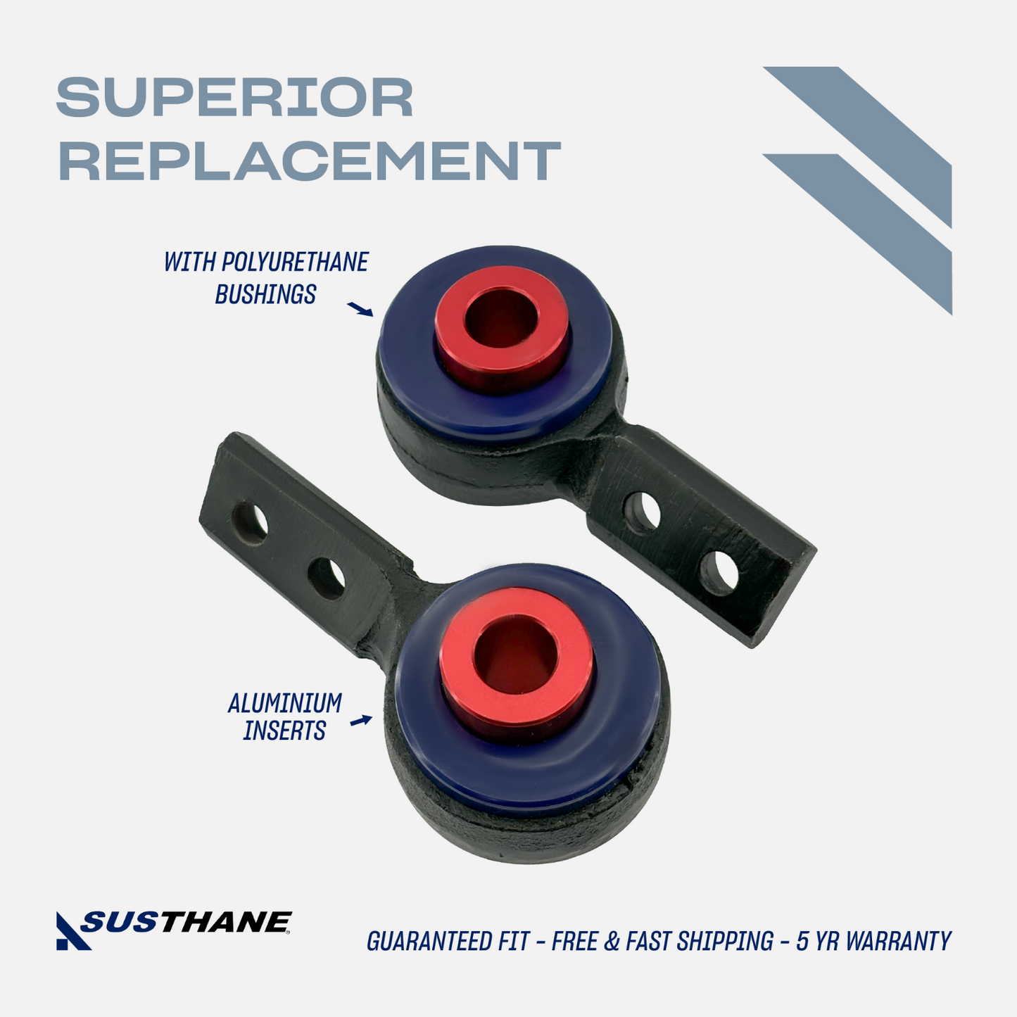 AUTOACER -2p Front Wishbone Arm PU Bushes W/ Bracket Kit for BMW E46 325xi 330xi