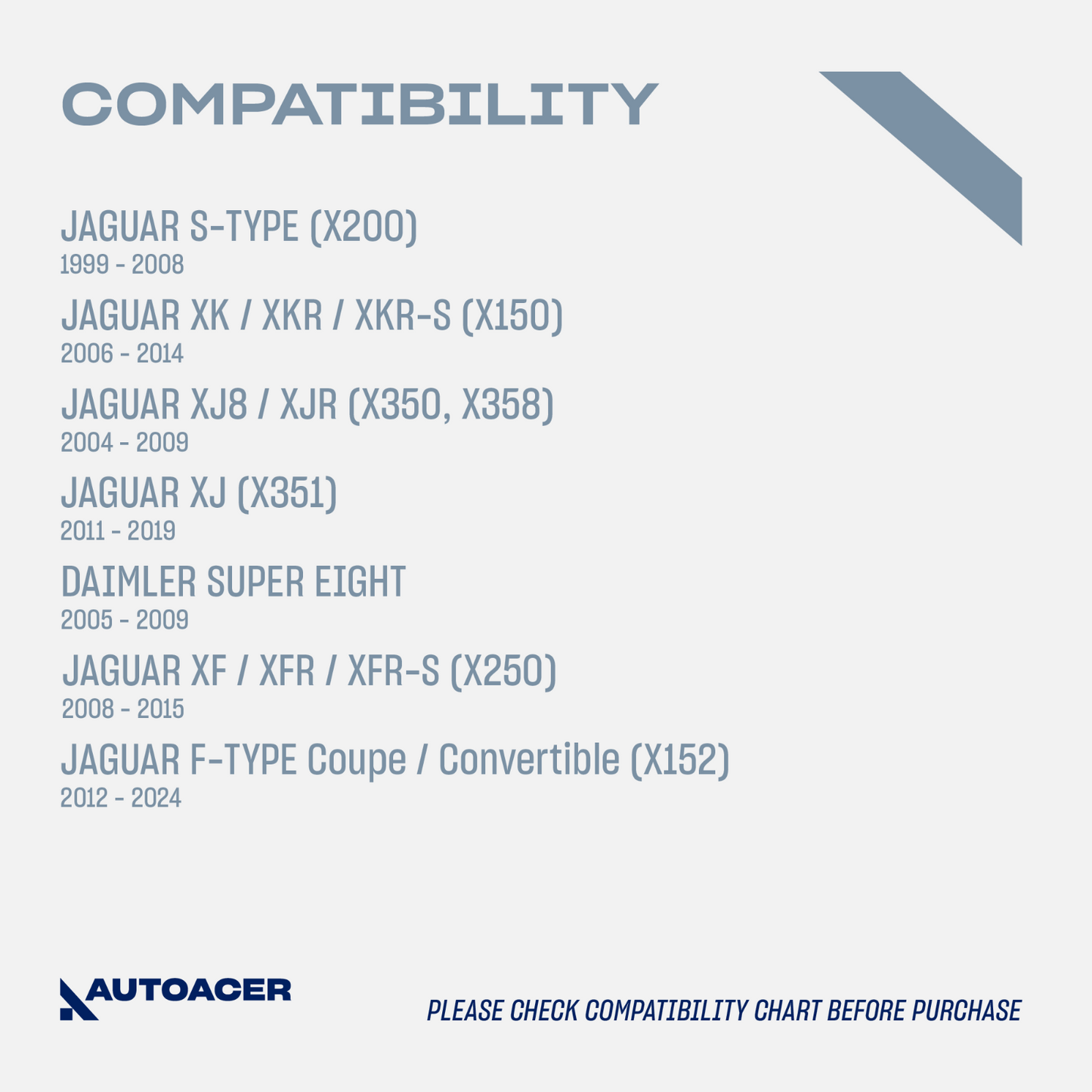 AUTOACER -6p Rear Suspension Arms, Stabilizer Links & Tie Rods For JAGUAR S-Type