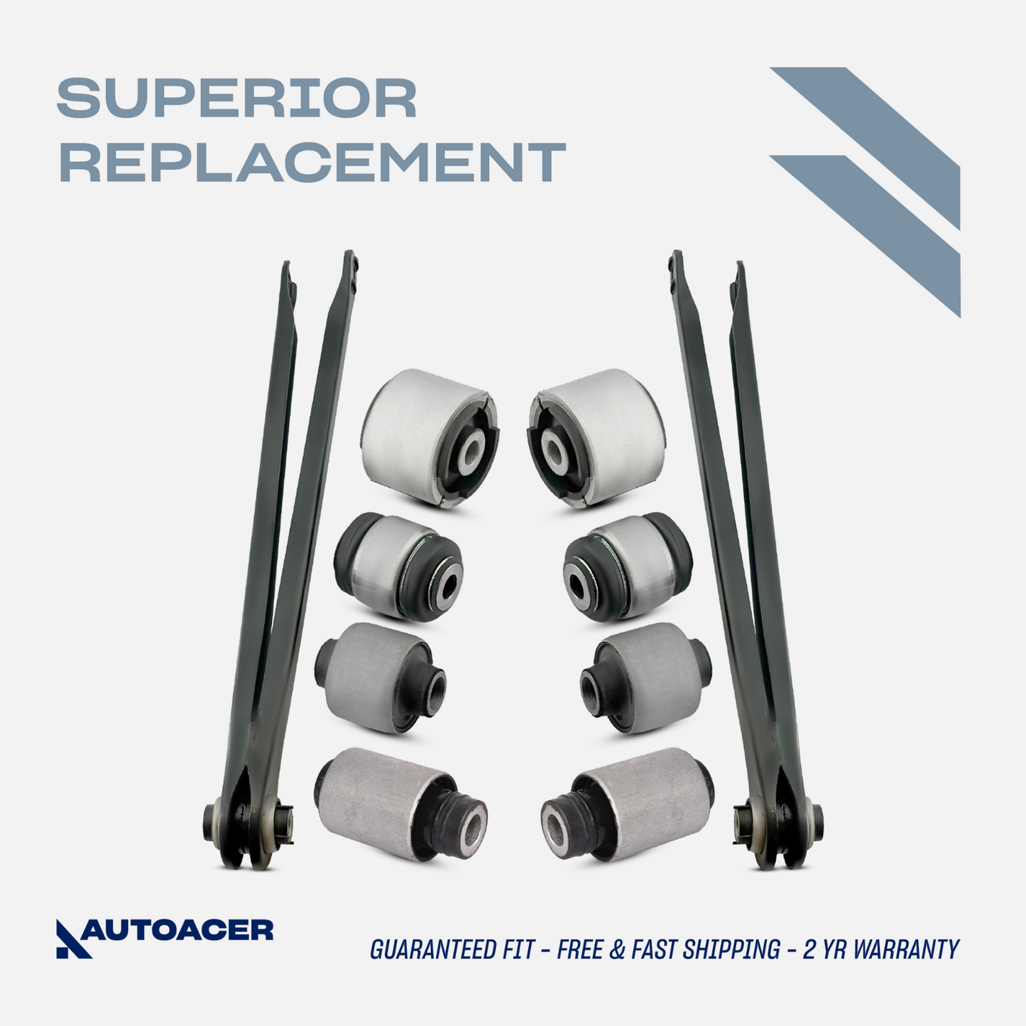AUTOACER -10p Rear Track Arms + Trailing & Wishbone Arm Bushes For BMW 3 E36 E46