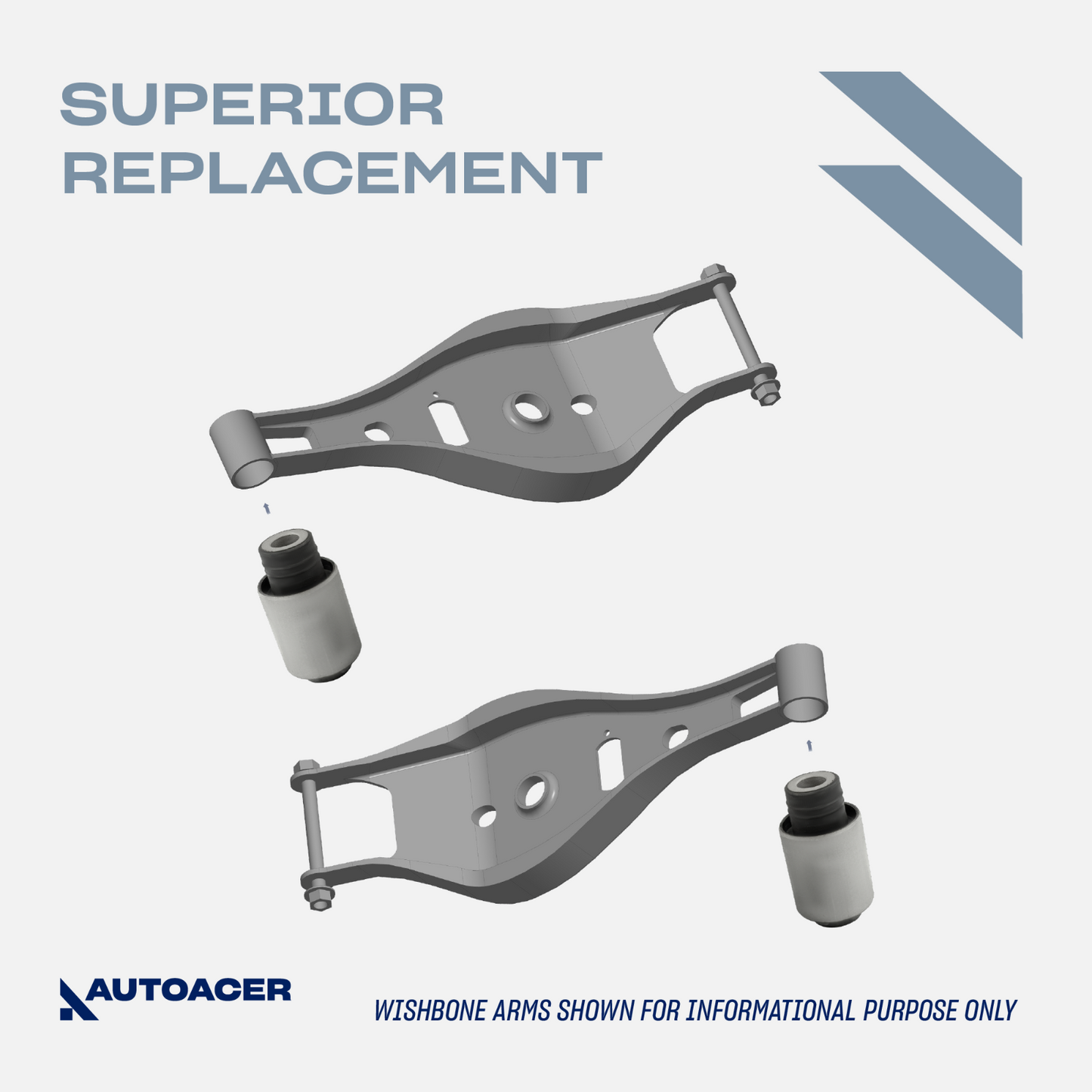 AUTOACER -10p Rear Track Arms + Trailing & Wishbone Arm Bushes For BMW 3 E36 E46