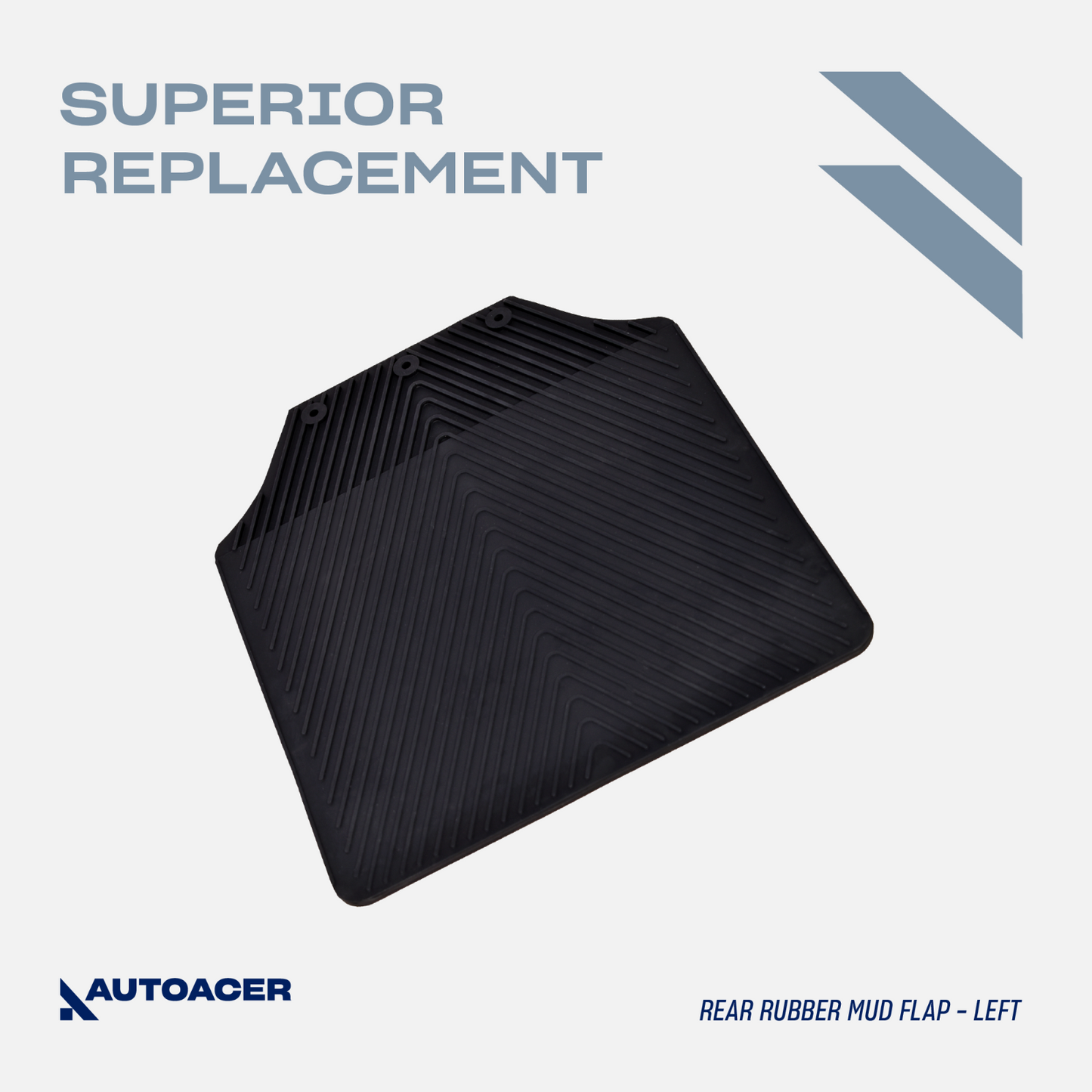 AUTOACER - 2p Rear HD Rubber Mud-Flaps For LAND ROVER DEFENDER L315 L316 83-2016