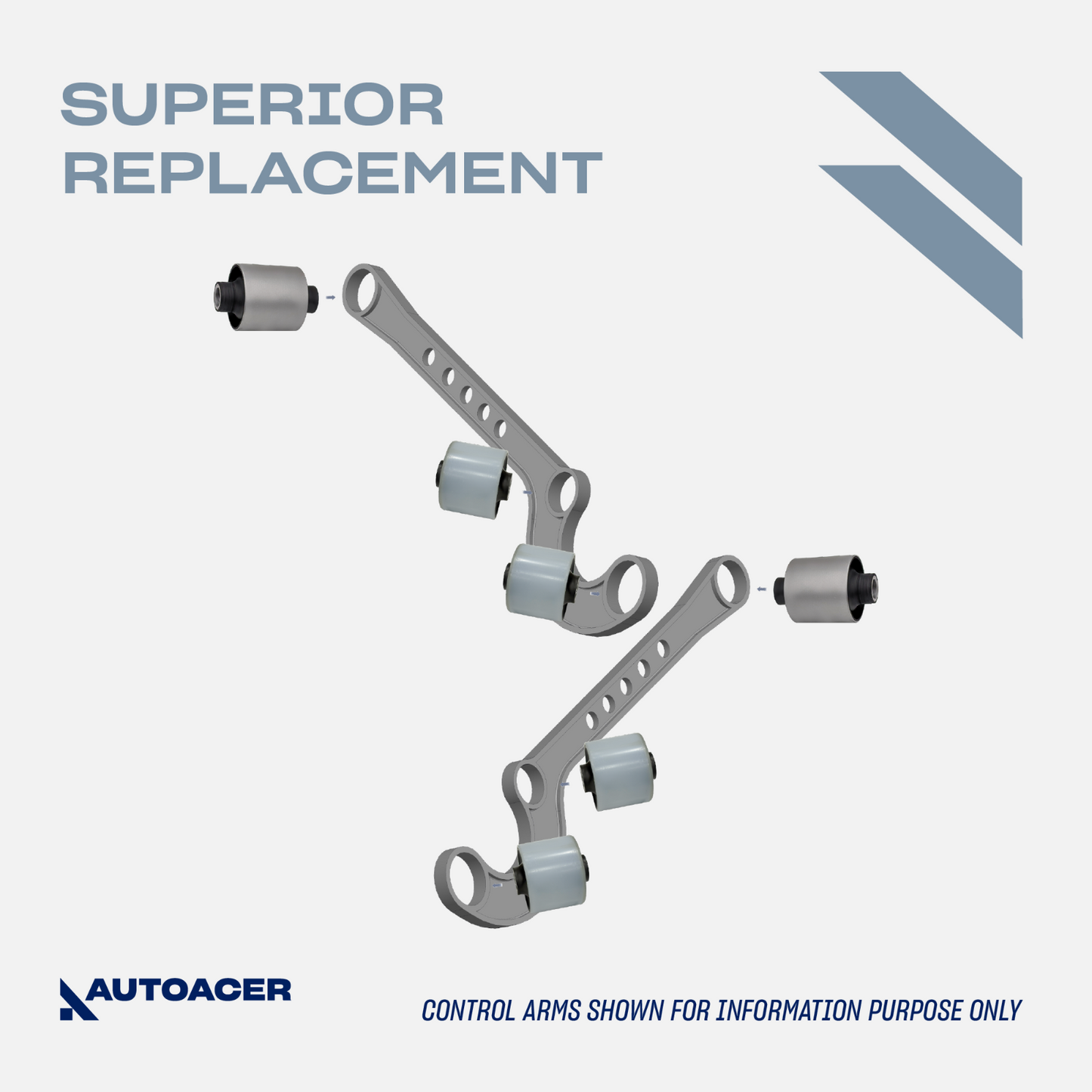 AUTOACER -12p Front & Rear Suspension / Radius Arm Bushes For Discovery II 98-04