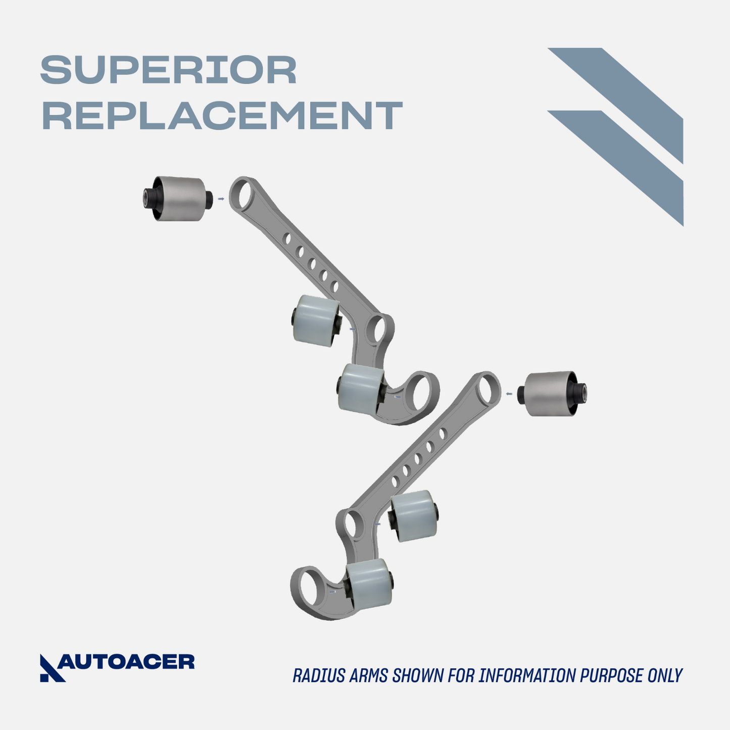 AUTOACER -6p Front Suspension/Radius Arm Bushings For LR Discovery II L318 98-04