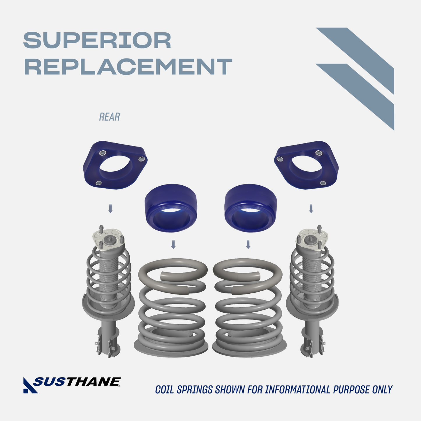 AUTOACER -4p Front & Rear Suspension Spacer Leveling Kit 30mm for Volvo V70 XC70