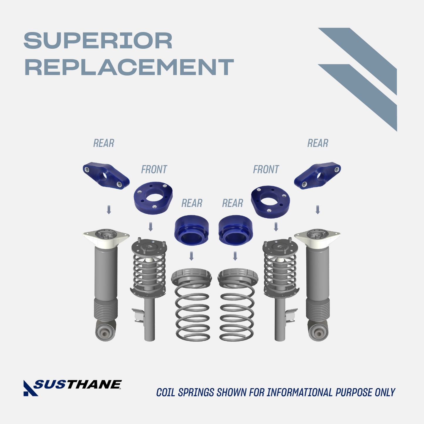 AUTOACER -6p Front & Rear Suspension Spacer Leveling Kit 30mm for Volvo V70 XC60