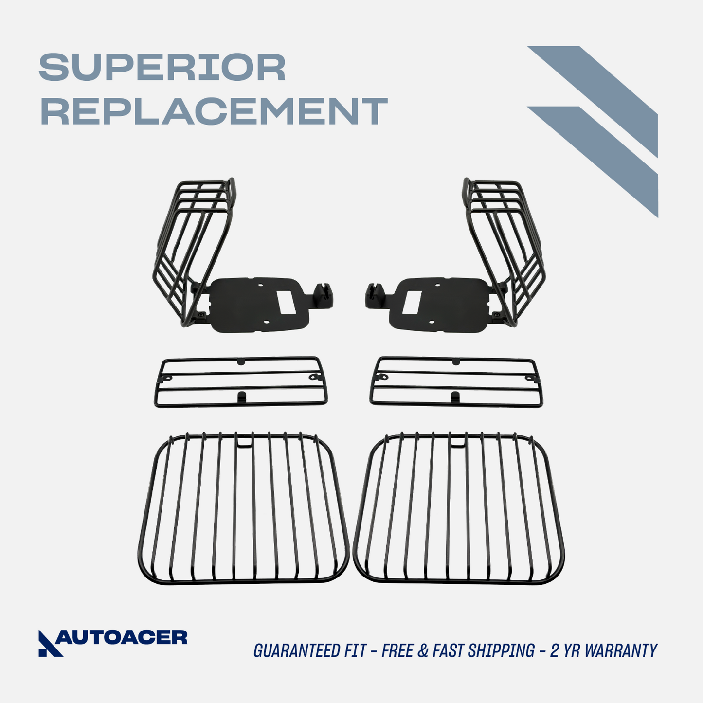 AUTOACER 6p Headlight Indicator Tail Light Guard Grills For GClass G500 G550 G63