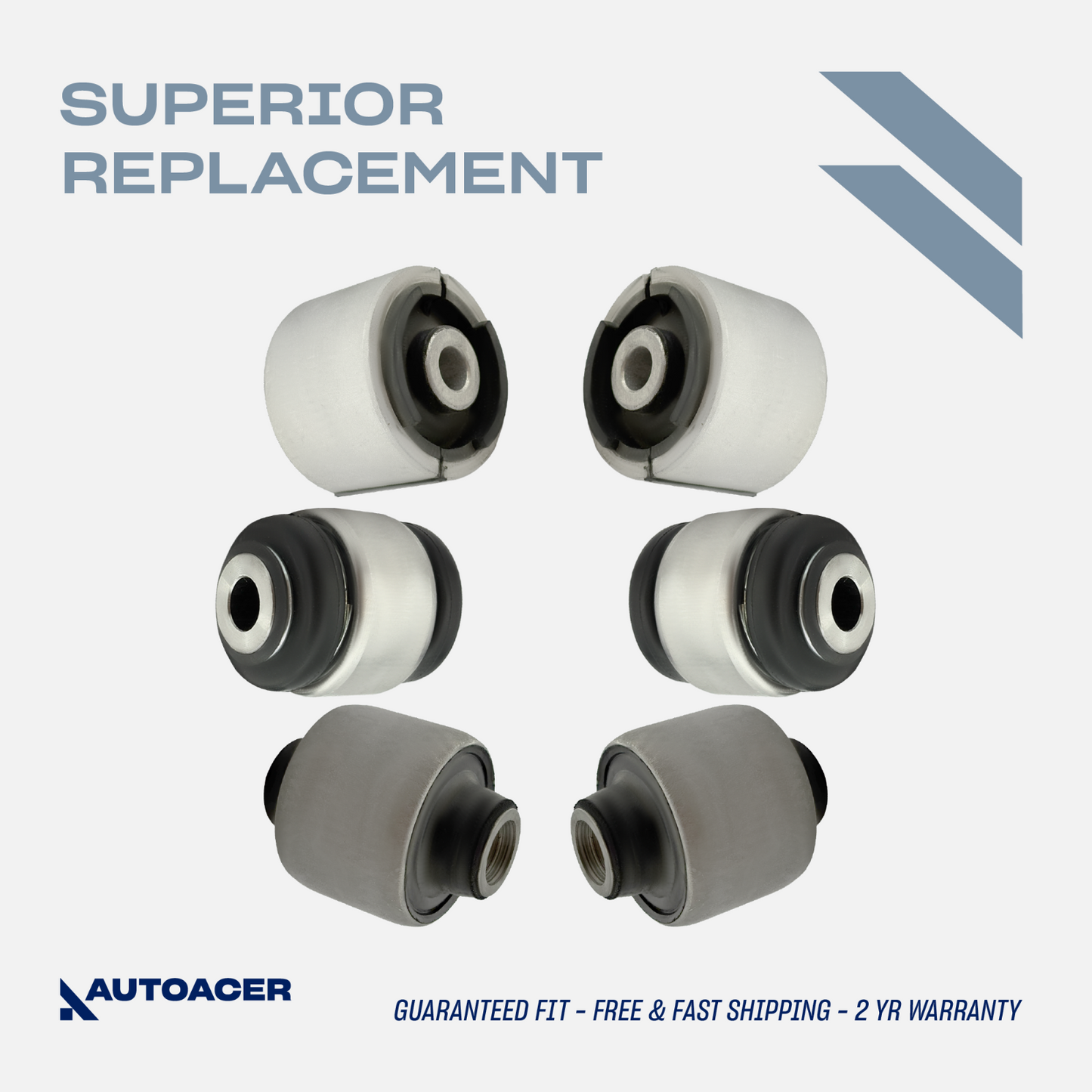 AUTOACER 6p Rear Suspension Trailing Arm Bushings For BMW 3 SERIES E36 E46 X3 M3