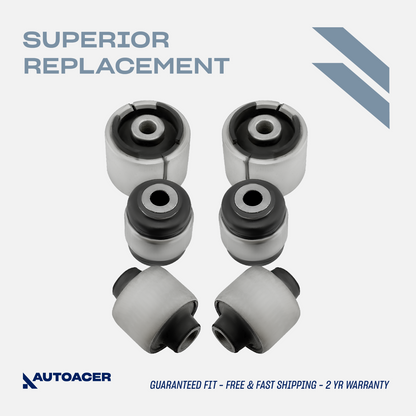 AUTOACER 6p Rear Suspension Trailing Arm Bushings For BMW 3 SERIES E36 E46 X3 M3
