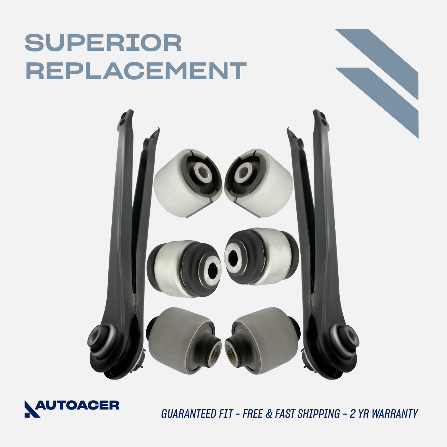 AUTOACER 8p Rear Track Control Arms & Trailing Arm Bushing Kit For BMW 3 E36 E46