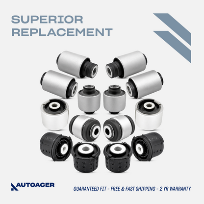AUTOACER 17p Rear Axle Trailing Subframe Diff Control Arm Bushes Kit For BMW E46