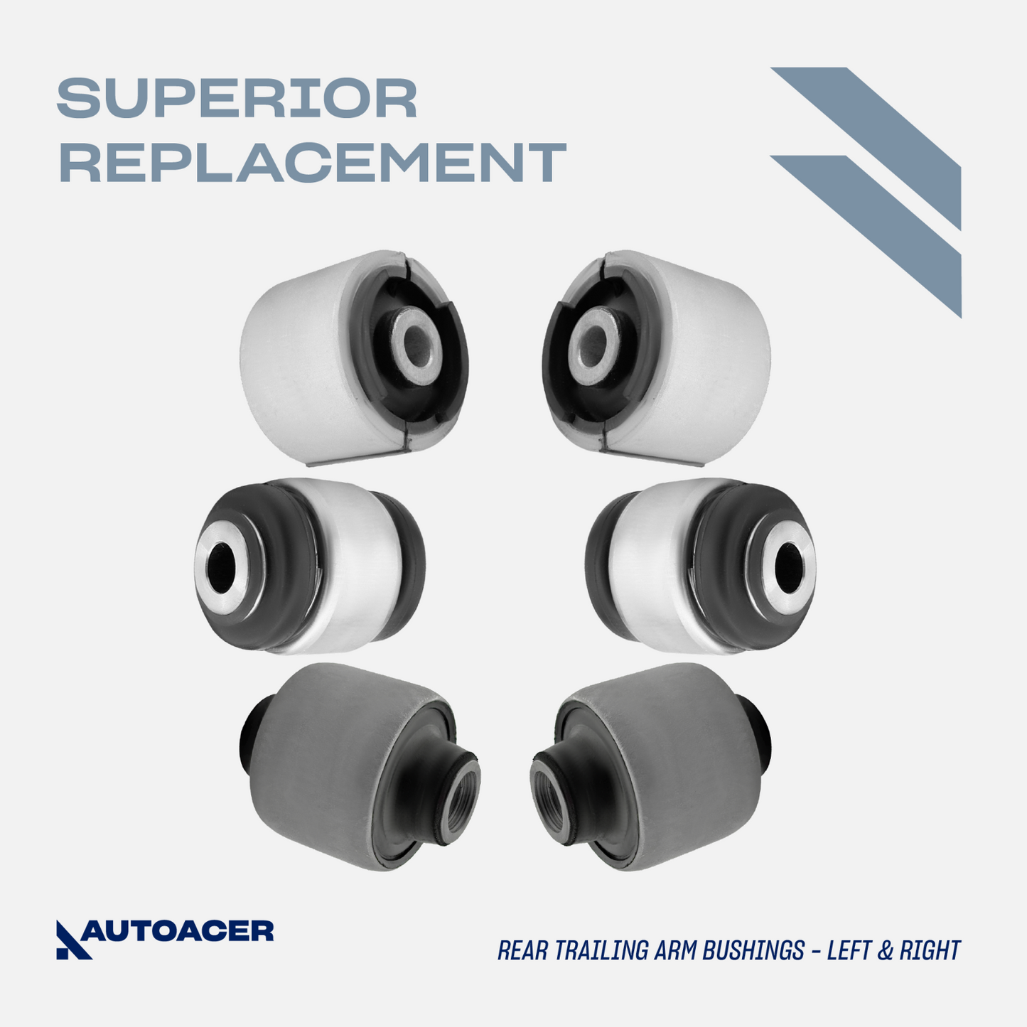 AUTOACER 17p Rear Axle Trailing Subframe Diff Control Arm Bushes Kit For BMW E46