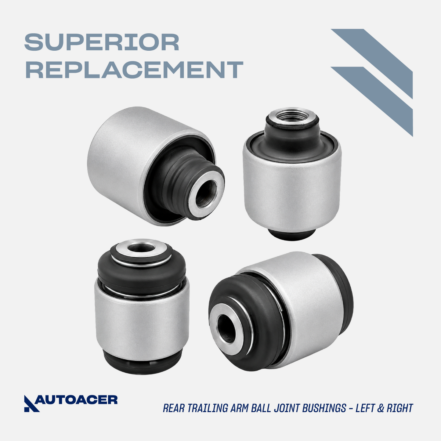 AUTOACER 17p Rear Axle Trailing Subframe Diff Control Arm Bushes Kit For BMW E46