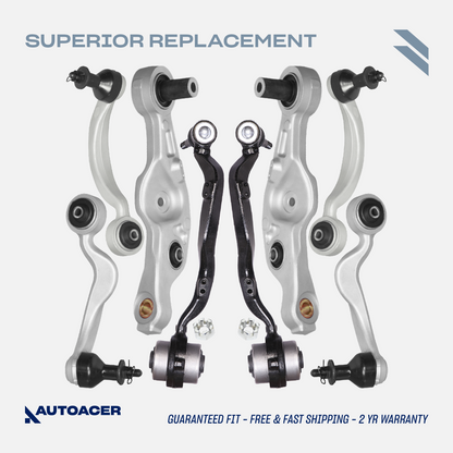 AUTOACER -8p Complete Front Suspension Arms w/Ball Joints & Bushes For LS460 RWD