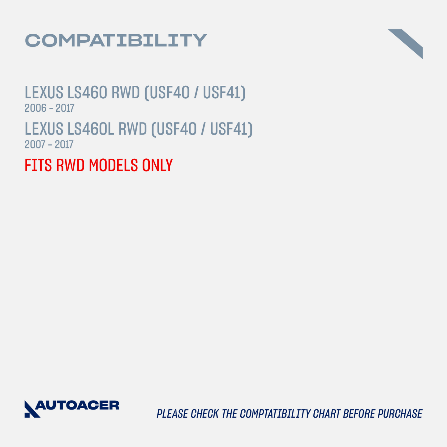 AUTOACER -8p Complete Front Suspension Arms w/Ball Joints & Bushes For LS460 RWD