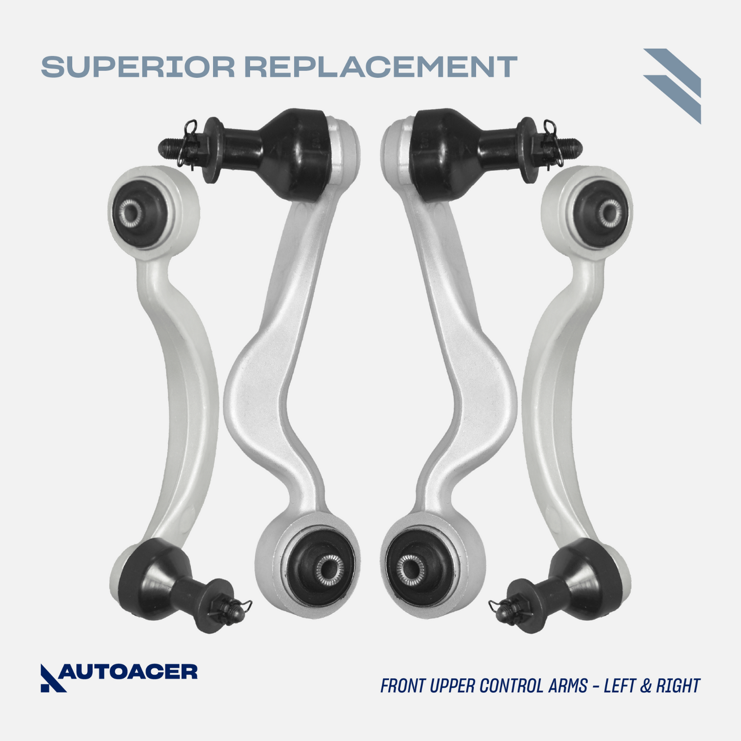 AUTOACER -8p Complete Front Suspension Arms w/Ball Joints & Bushes For LS460 RWD