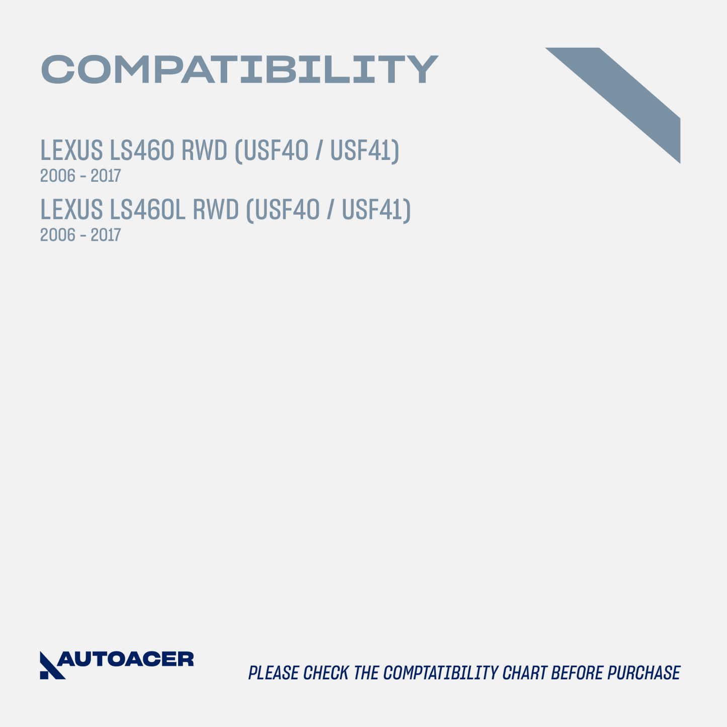 AUTOACER -4p Front Lower Forward Rearward Control Arms for Lexus LS460 RWD 06-17