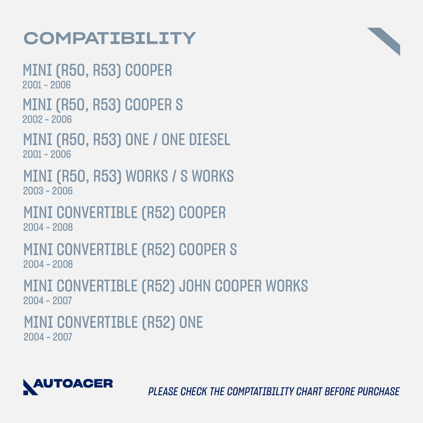 AUTOACER -2p Front Lower Control Arm Kit for MINI Cooper S One R50 R52 R53 01-08