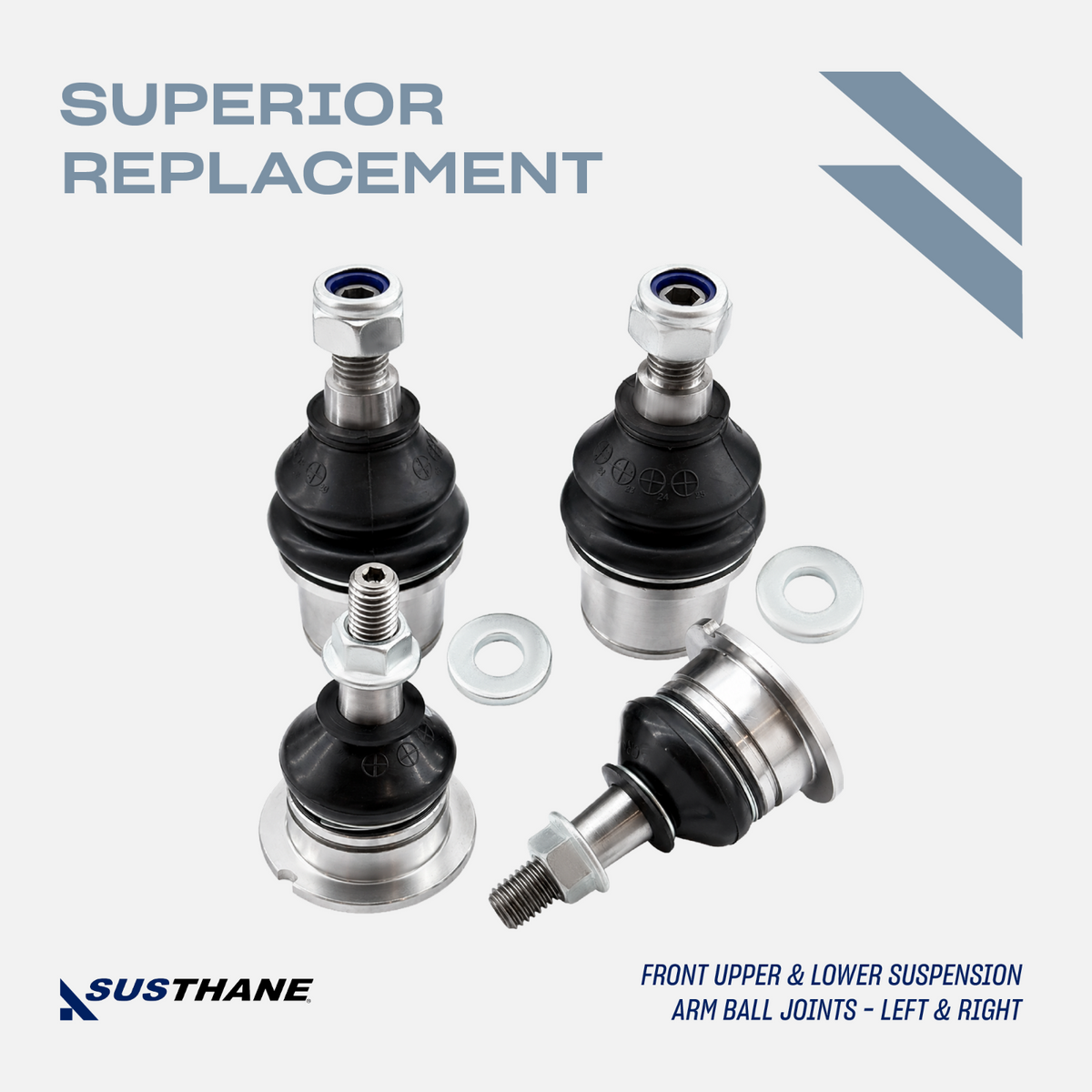 AUTOACER 14p Front Control Arm Sway Bar PU Bushes & Ball Joints For LR Discovery