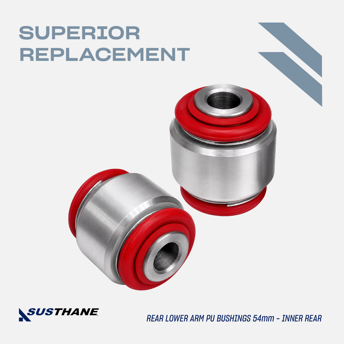 AUTOACER 4pc Rear Lower Arm PU Pillow-Ball Bushes 54mm For JAGUAR SType XK XF XJ