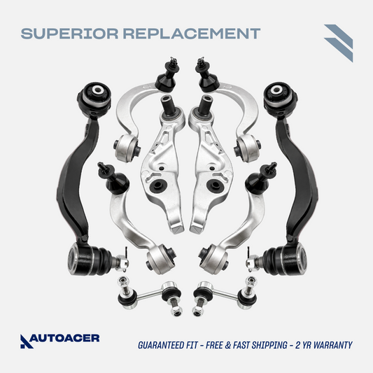 AUTOACER 10pc Front Control Arms & Anti Roll Bar Links Kit for Lexus LS460/L RWD